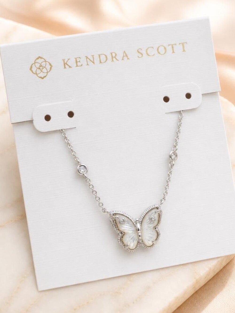 Kendra Scott Cailey Butterfly Silver Pendant Necklace